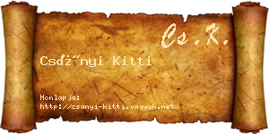 Csányi Kitti névjegykártya