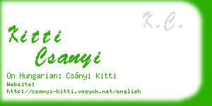 kitti csanyi business card