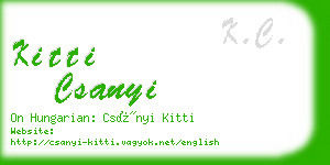 kitti csanyi business card